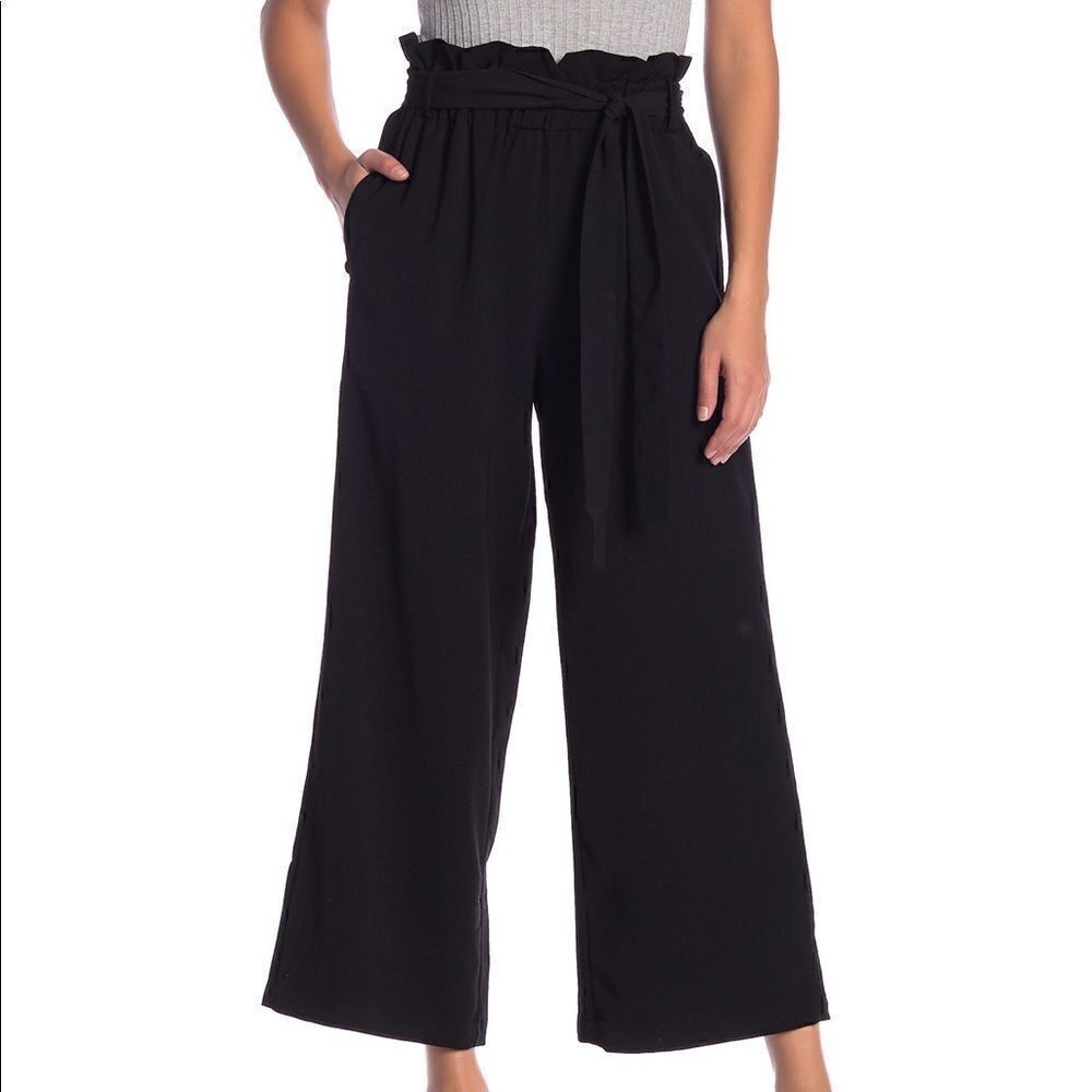 Elodie black Paperbag Waist pants
